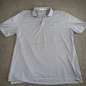 Holderness & Bourne Polo Shirt Mens XXL Performance Golf Short Sleeve Blue